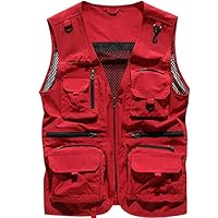 Amazon.co.jp: 釣りベスト メンズメッシュフィッシングベスト速